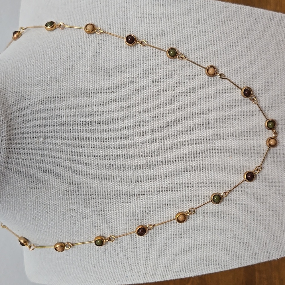 DAINTY GOLD TONE LINK NECKLACE
